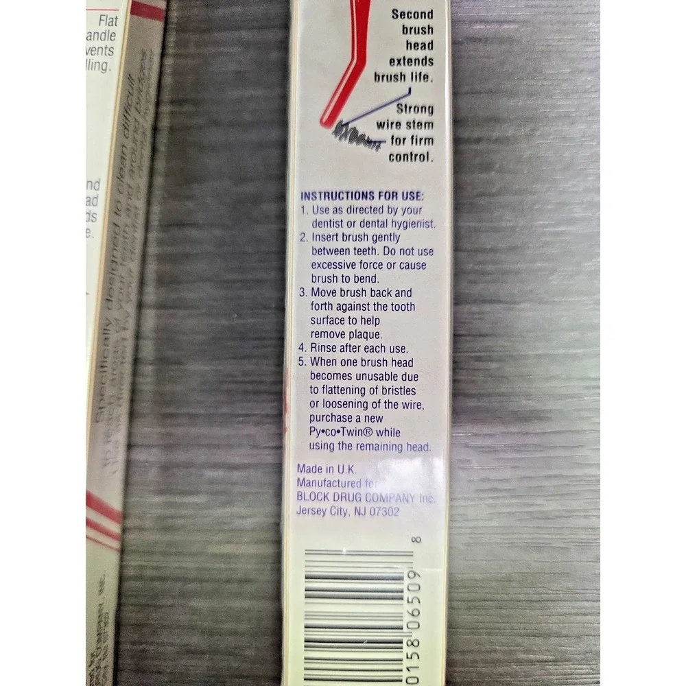 Vintage Py Co Twin Professional Interdental Brush NEW SEALED Set Of 4